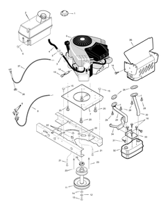 Engine Mount Diagram and Parts List for 425017X190A-552548 2006 Briggs and Stratton Lawn Tractor